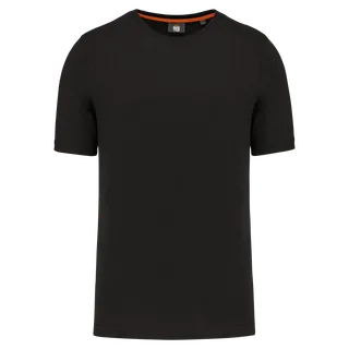 WK. Designed To Work Ecologisch heren T-shirt ronde hals in Black, voorkant