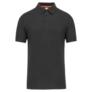 WK. Designed To Work Ecologische polo in Dark Grey, voorkant