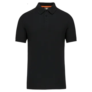 WK. Designed To Work Ecologische polo in Black, voorkant