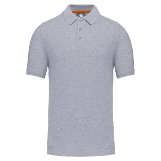 WK. Designed To Work Ecologische polo in Oxford Grey, voorkant