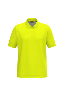 WK. Designed To Work Ecologische uniseks polo katoen/polyester in Fluorescent Yellow, voorkant