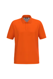 WK. Designed To Work Ecologische uniseks polo katoen/polyester in Fluorescent Orange, voorkant