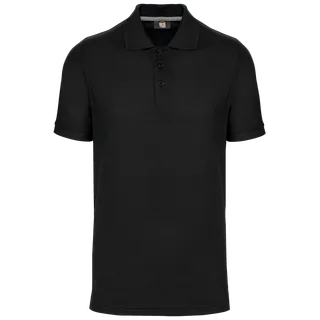 WK. Designed To Work Polo korte mouwen in Black, voorkant