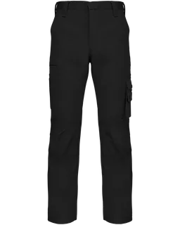 WK. Designed To Work Multi pocket workwear trousers in Black, voorkant