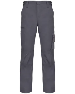 WK. Designed To Work Multi pocket workwear trousers in Convoy Grey, voorkant