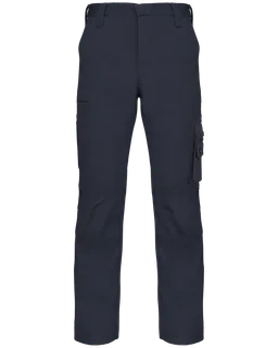 WK. Designed To Work Multi pocket workwear trousers in Navy, voorkant