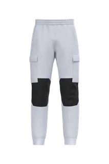 WK. Designed To Work Ecologische heren fleece cargobroek in White, voorkant