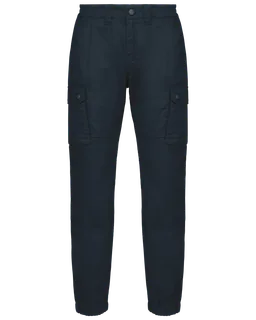 WK. Designed To Work Unisex trousers with elasticated bottom leg in Navy, voorkant