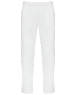 WK. Designed To Work Katoenen unisex broek in White, voorkant