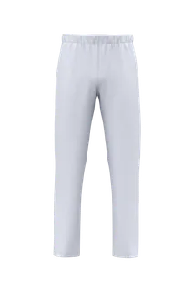 WK. Designed To Work Ecologische broek uniseks in White, voorkant