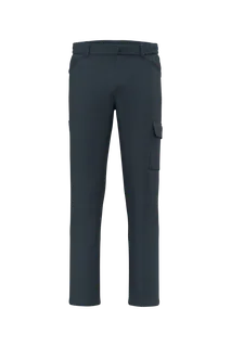 WK. Designed To Work Unisex cotton stretch trousers in Navy, voorkant