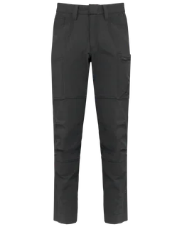 WK. Designed To Work Gerecyclede stretchbroek voor heren in Dark Grey, voorkant