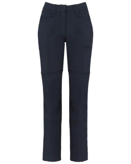 WK. Designed To Work Gerecyclede stretchbroek voor dames in Navy, voorkant