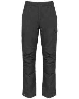 WK. Designed To Work Men’s multi-pocket work trousers in Dark Grey, voorkant