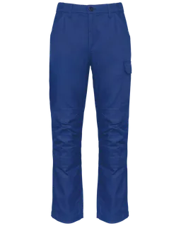 WK. Designed To Work Men’s multi-pocket work trousers in Royal Blue, voorkant
