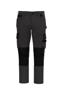 WK. Designed To Work Men’s two-tone work trousers in Dark Grey / Black, voorkant