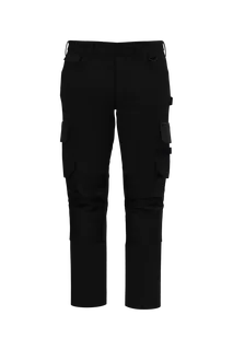 WK. Designed To Work Men’s two-tone work trousers in Black, voorkant