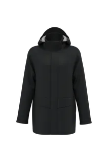 WK. Designed To Work Unisex coated rain jacket in Black, voorkant