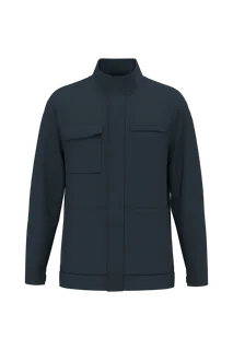 WK. Designed To Work Werkjack zonder metaal uniseks in Navy, voorkant
