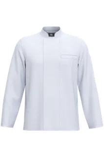 WK. Designed To Work Ecologisch koksjasje met lange mouwen uniseks in White, voorkant