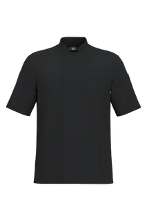 WK. Designed To Work Ecologisch koksjasje met korte mouwen uniseks in Black, voorkant