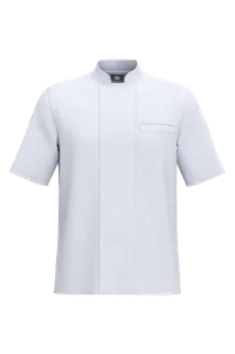 WK. Designed To Work Ecologisch koksjasje met korte mouwen uniseks in White, voorkant