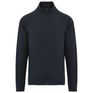 WK. Designed To Work Unisex cotton cadet jacket raglan sleeves in Navy, voorkant