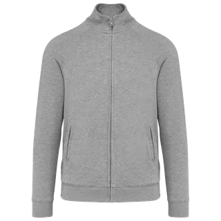 WK. Designed To Work Unisex cotton cadet jacket raglan sleeves in Oxford Grey, voorkant