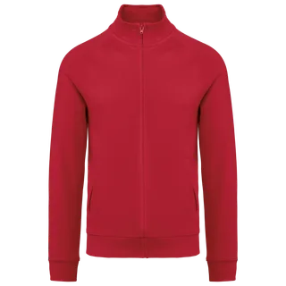 WK. Designed To Work Unisex cotton cadet jacket raglan sleeves in Red, voorkant