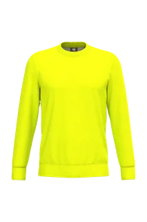 WK. Designed To Work Ecologische uniseks sweater polyester/katoen in Fluorescent Yellow, voorkant