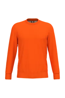 WK. Designed To Work Ecologische uniseks sweater polyester/katoen in Fluorescent Orange, voorkant
