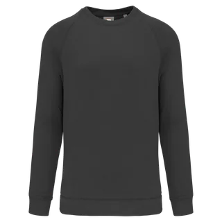 WK. Designed To Work Sweater ronde hals in Dark Grey, voorkant