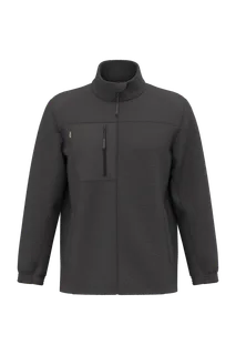 WK. Designed To Work Fleecevest met isolerende laag uniseks in Dark Grey, voorkant