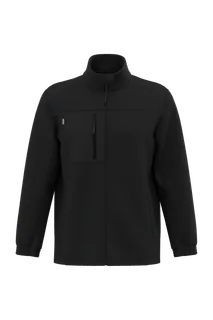 WK. Designed To Work Fleecevest met isolerende laag uniseks in Black, voorkant