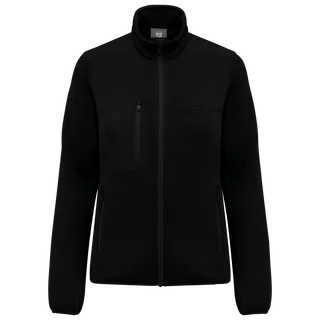 WK. Designed To Work Recycled ladies polytricot jacket in Black, voorkant