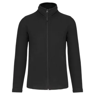 WK. Designed To Work Full zip microfleece jacket man in Dark Grey, voorkant