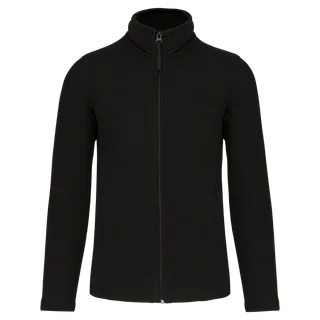 WK. Designed To Work Full zip microfleece jacket man in Black, voorkant