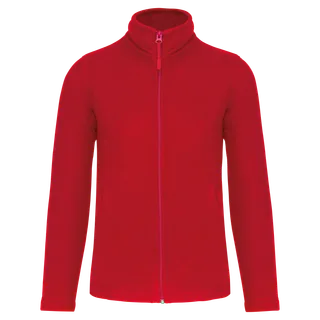 WK. Designed To Work Full zip microfleece jacket man in Red, voorkant
