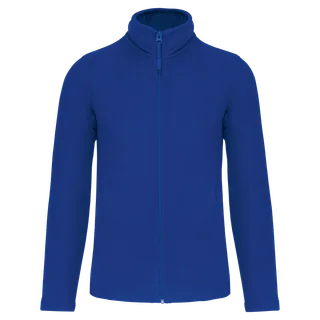 WK. Designed To Work Full zip microfleece jacket man in Royal Blue, voorkant