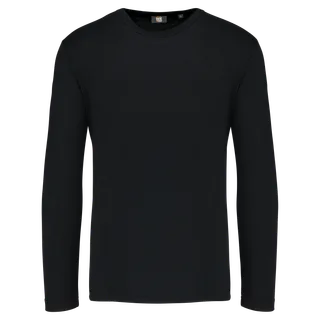 WK. Designed To Work Unisex long-sleeved thermal top in Black, voorkant