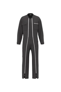 WK. Designed To Work Werkoverall met dubbele rits uniseks in Dark Grey, voorkant