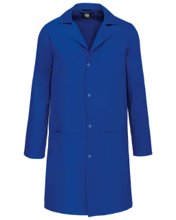 WK. Designed To Work Unisex labjas in Royal Blue, voorkant
