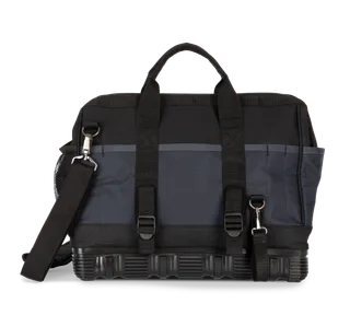 WK. Designed To Work Gereedschaptas met plastic bodem in Black / Navy, voorkant