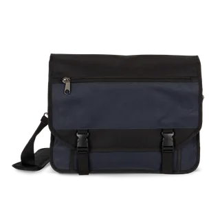 WK. Designed To Work Schoudertas voor gereedschap en laptop in Black / Navy, voorkant