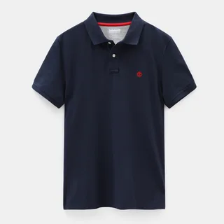 Timberland Polo biologisch piquékatoen korte mouwen Millers River in Dark Sapphire, voorkant