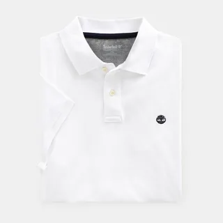 Timberland Polo biologisch piquékatoen korte mouwen Millers River in White, voorkant