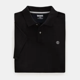 Timberland Polo biologisch piquékatoen korte mouwen Millers River in Black, voorkant