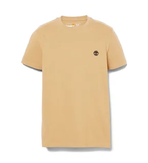 Timberland Dustan River cotton T-shirt in Light Wheat Boot, voorkant