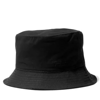Timberland logo bucket hat in Black, voorkant