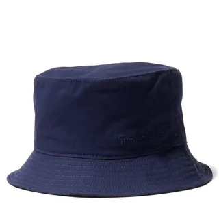 Timberland logo bucket hat in Peacoat, voorkant